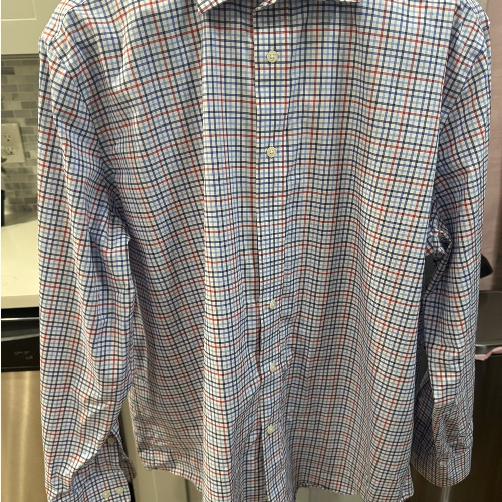 Polo Ralph Lauren Blue and Red Checkered Dress Shirt Sz:XL